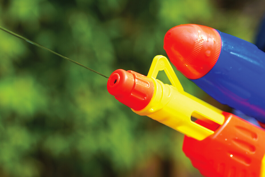 water gun close up